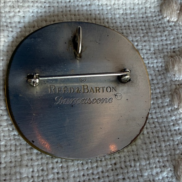 Floral Statement Mixed Metal Brooch/Pendant in Black,Gold, Silver and Copper - Picture 2 of 4